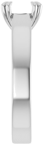 14K White 7.4 mm Round Solitaire Engagement Ring Mounting (4)