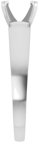 14K White 7.4 mm Round Solitaire Engagement Ring Mounting (4)