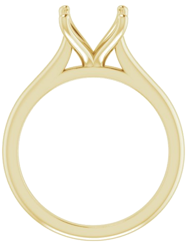 Sužadėtuvių Žiedas „Solitaire“ 585 Geltonojo Aukso Round 8.8mm (2)