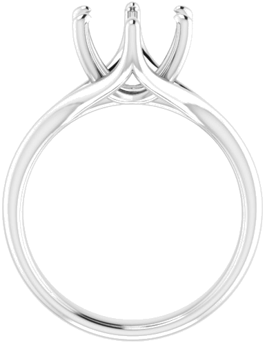 Platinum 9 mm Round Engagement Ring Mounting (2)