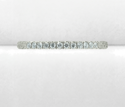 Шампанско златни сватбени пръстени с диаманти (7)