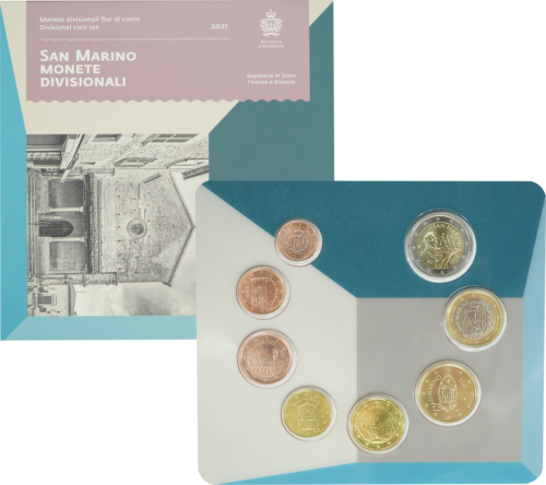 2021 Сан-Марино Набор монет евро BU (1)
