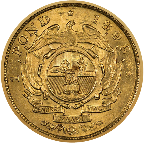 1 mārciņa Dienvidāfrika 1897-1898 zelta monēta (2)
