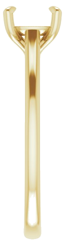 14K Yellow  6 mm Cushion Solitaire Engagement Ring Mounting (4)