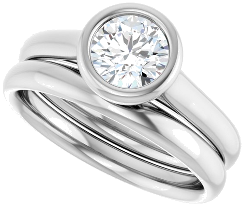 14K White  5.8 mm Round Solitaire Engagement Ring Mounting (10)