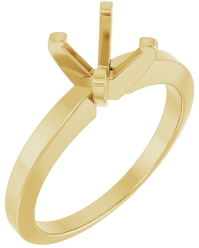 Sužadėtuvių Žiedas „Solitaire“ 585 Geltonojo Aukso Round 6mm (1)