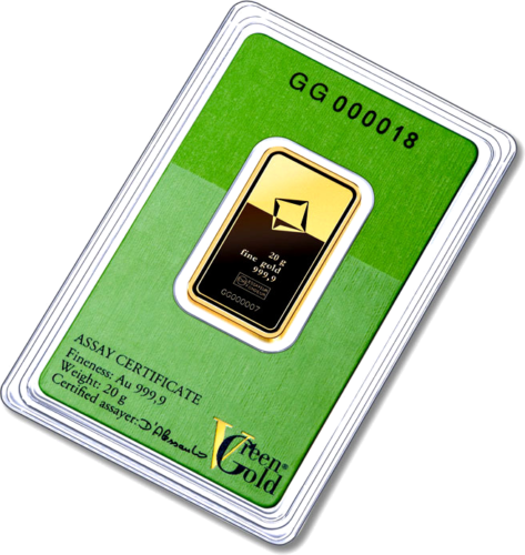 20 гр. Инвестиционно златно кюлче Valcambi Green Gold (4)