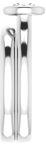 Sužadėtuvių Žiedas „Bezel-Set Solitaire“ 585 Baltojo Aukso Round 5.5mm (9)
