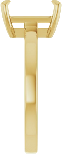 14K Yellow 9x7 mm Emerald Solitaire Engagement Ring Mounting (4)