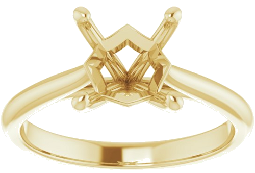 Sužadėtuvių Žiedas „Solitaire“ 585 Geltonojo Aukso Square 6.5mm (3)