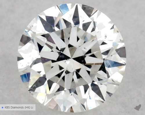 0.5 carat I-SI1 Excellent cut Natūralus Round Deimantas (1)
