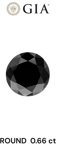 0.66 carat Fancy Black-VVS2 Excellent cut Natūralus Round Deimantas (1)