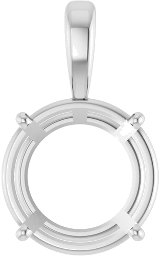 10K White 13 mm Round 4-Prong Pendant Mounting (1)