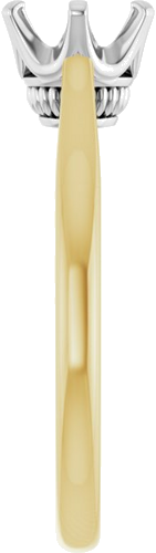 14K Yellow   White 6.5 mm Round Engagement Ring Mounting (4)