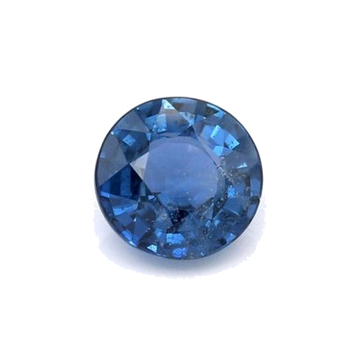 2.07 carat BLUE BRILLIANTSTEP cut Round Safyras (1)