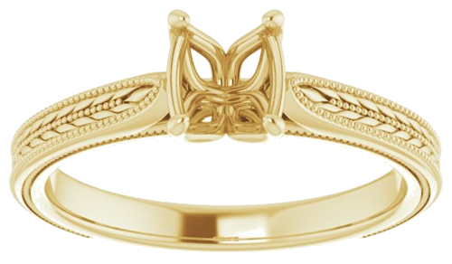 Sužadėtuvių Žiedas „Solitaire“ 585 Geltonojo Aukso Oval 7mm x 5mm (3)