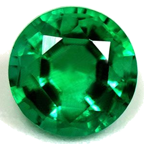 0.84 carat GREEN Round Smaragdas (1)