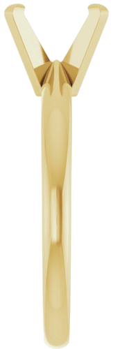 14K Yellow 8 x 6 mm Oval Solitaire Engagement Ring Mounting (4)