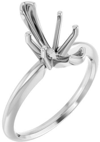 Sužadėtuvių Žiedas „V-End Solitaire“ 585 Baltojo Aukso Marquise 13mm x 6mm (1)