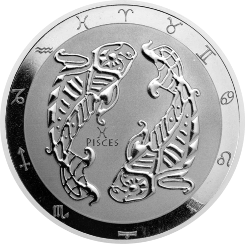 1 oz Žuvys 2024 (Zodiac Series) Tokelau sidabrinė moneta (1)