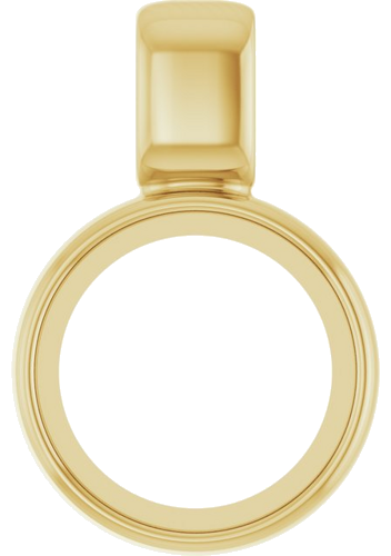 Pakabukas „Bezel-Set“ 585 Geltonojo Aukso Round 7.5mm (1)