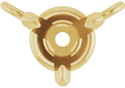 14K Yellow 4 mm Round 3-Prong Claw Necklace Center (1)