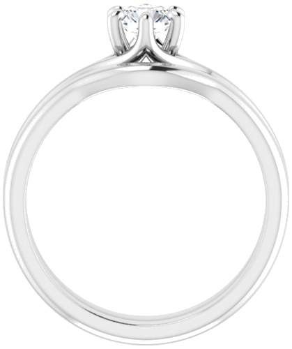 14K White 4.8 mm Round Engagement Ring Mounting (7)