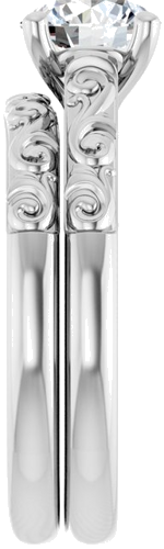 14K White 6.5 mm Round Solitaire Engagement Ring Mounting (9)