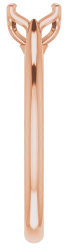 14K Rose  6 mm Round Solitaire Engagement Ring Mounting (4)