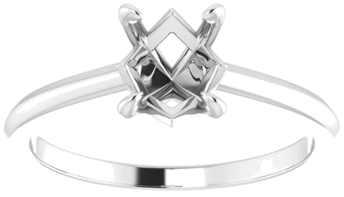 Sužadėtuvių Žiedas „Solitaire“ 950 Platinos Oval 8mm x 6mm (3)