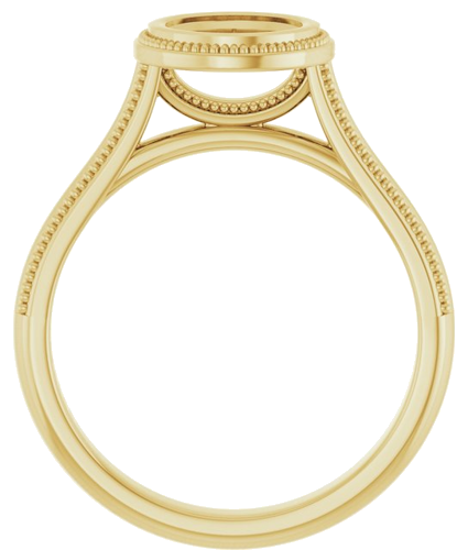 14K Yellow 6.5 mm Round Solitaire Engagement Ring Mounting (2)
