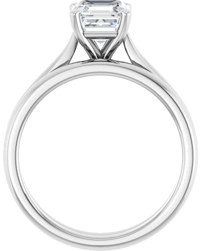 Sužadėtuvių Žiedas „Solitaire“ 585 Baltojo Aukso Asscher 6mm (7)