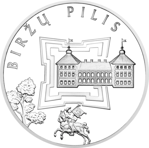 2010 Biržų pilis Lietuva 50 litų sidabrinė moneta (1)