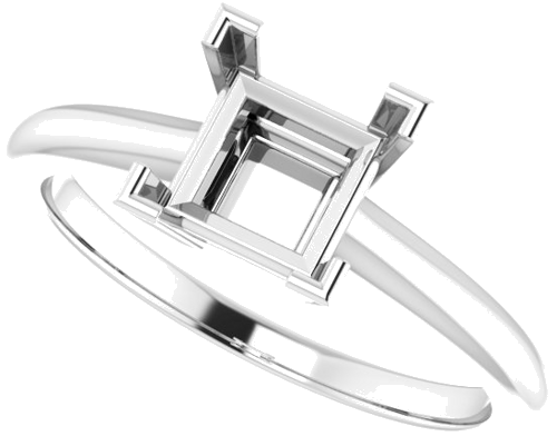 Sužadėtuvių Žiedas 950 Platinos Square 6mm (5)