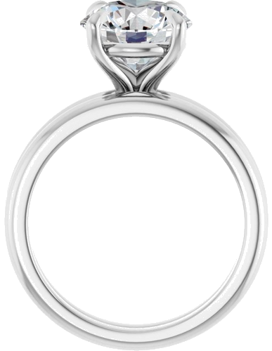 Platinum 9 mm Round Solitaire Engagement Ring Mounting (6)