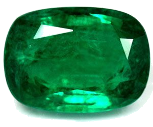5.64 carat GREEN Cushion Smaragdas (1)