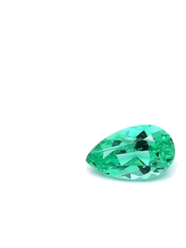 0.33 carat GREEN MODIFIEDBRILLIANT cut Pear Smaragdas (1)