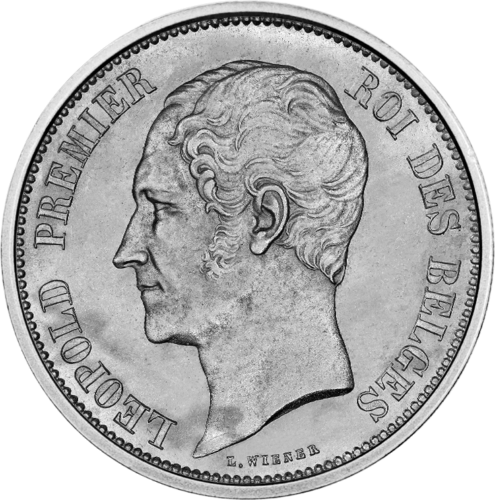 5 Frankai Leopoldas I (1865 - 1878) Belgija sidabrinė moneta (1)