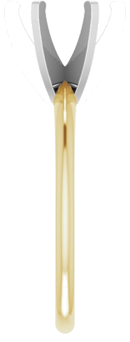 Sužadėtuvių Žiedas „Solitaire“ 585 Baltojo Ir Geltonojo Aukso Round 8.6mm (4)