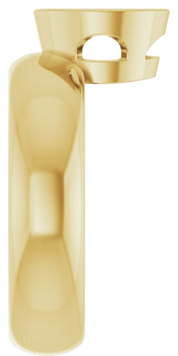 14K Yellow 8 x 6 mm Oval Solitaire Engagement Ring Mounting (4)