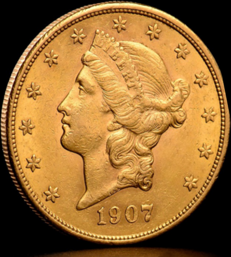 20$ Liberty Head/Double Eagle (1849-1907), USA, gold coin (4)