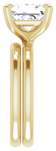 14K Yellow  8x8 mm Square Solitaire Engagement Ring Mounting (9)