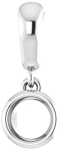 Pakabukas „Bezel-Set“ 585 Baltojo Aukso Round 4.4mm (1)