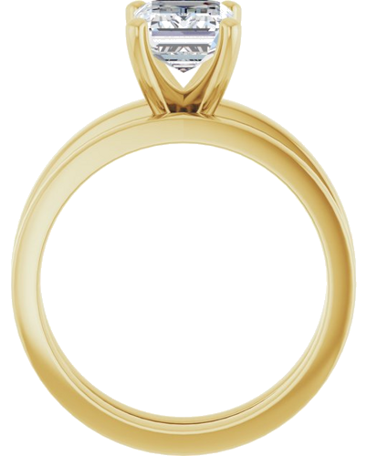 Sužadėtuvių Žiedas „Solitaire“ 585 Geltonojo Aukso Emerald 8mm x 6mm (7)