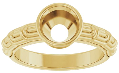 Sužadėtuvių Žiedas „Solitaire“ 585 Geltonojo Aukso Round 7.4mm (3)