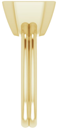 Sužadėtuvių Žiedas „Bezel-Set Solitaire“ 750 Geltonojo Aukso Asscher 9mm (4)