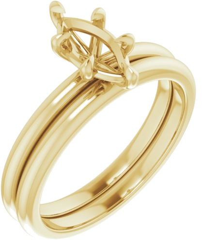 14K Yellow 9x4.5 mm Marquise Solitaire Engagement Ring Mounting (6)