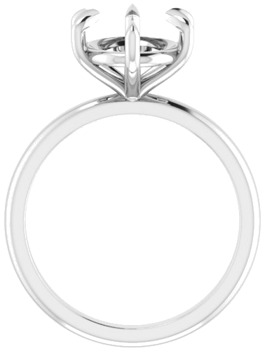 Sužadėtuvių Žiedas „Solitaire“ 585 Baltojo Aukso Oval 11mm x 9mm (2)