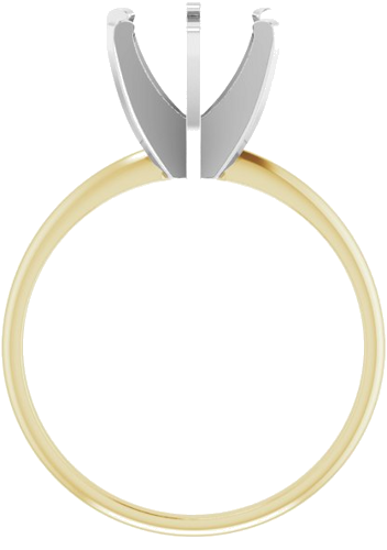 Sužadėtuvių Žiedas „Solitaire“ 585 Baltojo Ir Geltonojo Aukso Round 8.6mm (2)