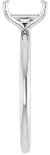 Platinum  7x5 mm Emerald Solitaire Engagement Ring Mounting (4)